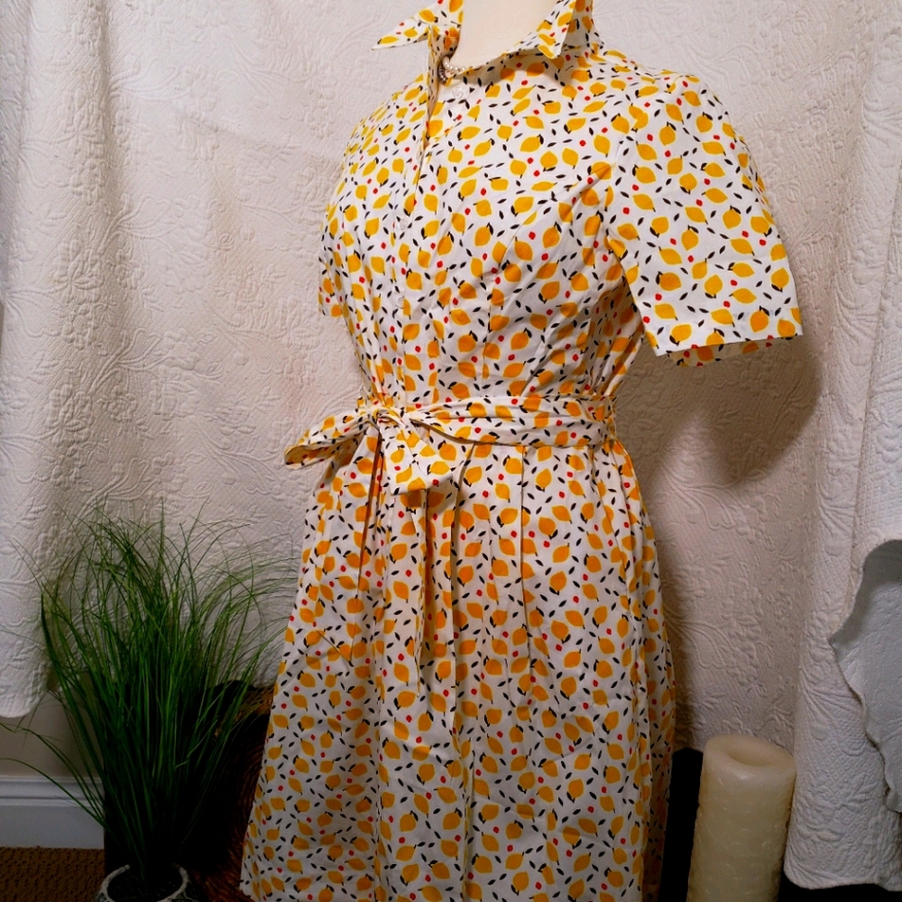 Boden Lemon shirt dress